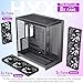 HYXN H2 (2026) HYXN ATX PC Case, Pre-Installed 8 No ARGB Fans (6X140mm,2X120mm), Large Dual-Chamber ATX Mid-Tower Airflow Computer Case, Gaming PC Case, 420mm Radiator Support, Type-C 3.2 (Black)
