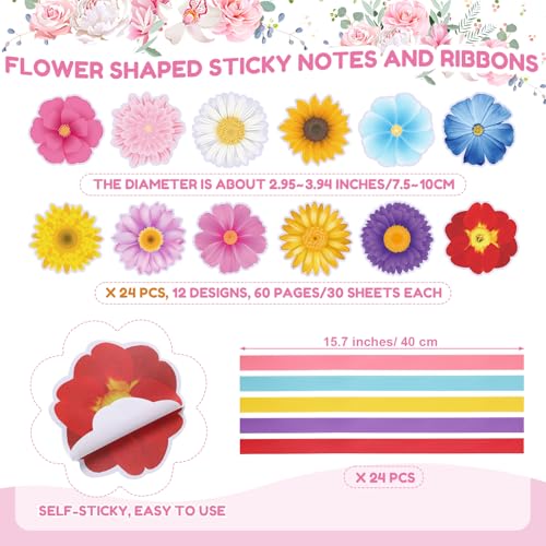 Mini blocs-notes et stylos fleurs du printemps Pasimy - 3