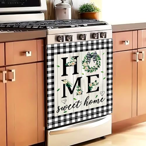 Image of Sweet Home Dishwasher Magnet Cover, Summer Eucalyptus Leaves Dishwasher Magnetic Cover for Kitchen Decoration Farmhouse Dish Washer Covers Refrigerator Sticker Fridge Panel Decal 23x26In