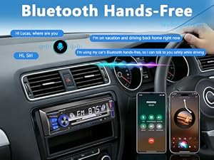 REAKOSOUND Car Radio Single DIN Car Stereo Bluetooth Digital Media Receiver — photo 2 of 6