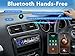 Car Radio Bluetooth Single DIN Car Stereo Audio,Car Audio with Push to Talk Button for Handsfree Calling,Supports FM/ MP3/EQ/SD/AUX,Dual USB,iOS & AndroidApp Control,7 LED Colors | Not CD Player
