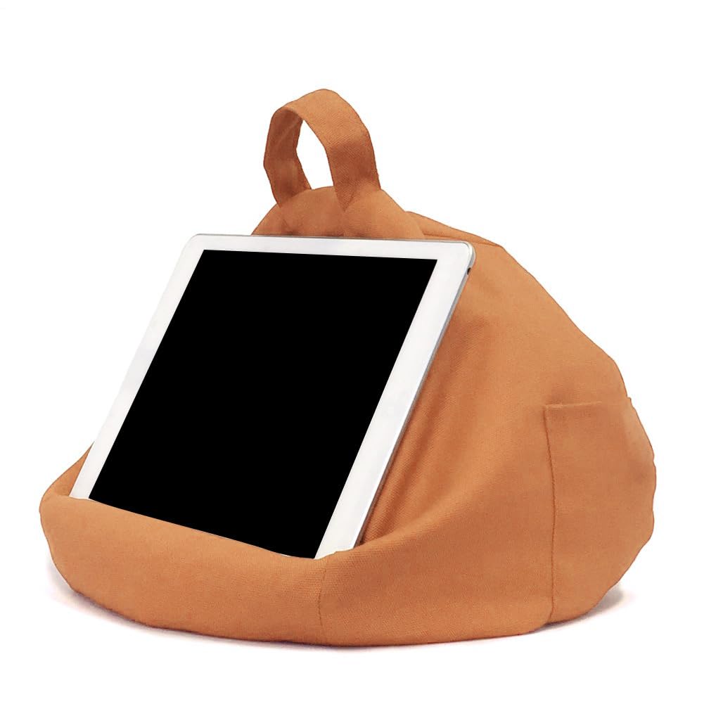 Generico Soporte para tablet - de lectura de 9 pulgadas | Porta tablet de lino: suave soporte de saco cónico con bolsillos laterales para teléfonos, libros y portátiles, ideal para el hogar, la