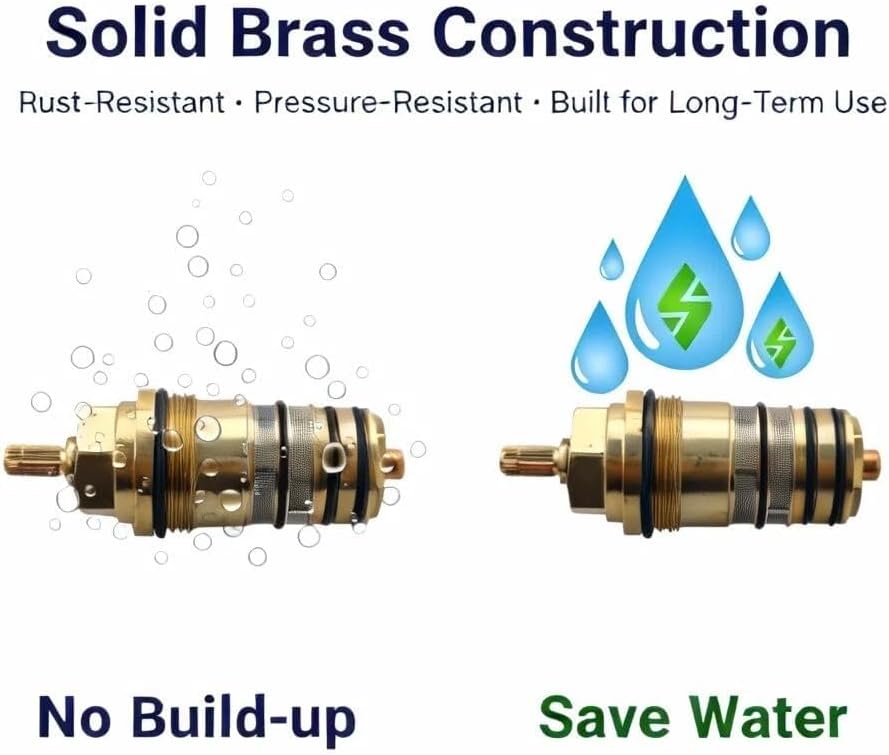 94282000 Brass Thermostatic Cartridge Fit for Hansgrohe Ecostat 3/4-In | Replace 94282000. Fit for select Ecostat showers and 2-hole or 3-hole thermostatic tub fillers. Brass body, 3/4-in thread.