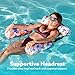 Sloosh Pool Floats Chairs Adult, 2 Packs Inflatable Pool Lounge Chairs,Blow up Hammock Pool Noodles Floats for Adults,Flower Pattern Floating Water Chair for Pool Lake River(Tropical Flowers)