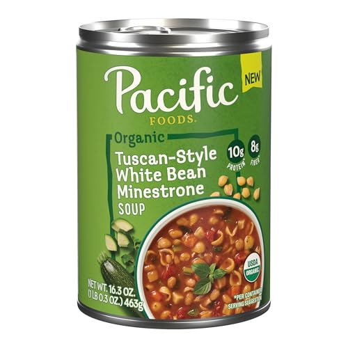 Pacific Foods Organic Tuscan-Style White Bean Minestrone Soup, 16.3 oz
