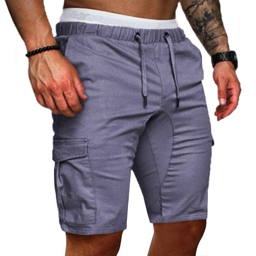 Cindeyar Men's Summer Chino Jeans, Shorts Stretch Jogger Cargo Shorts Slim Fit