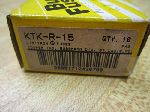 Bussmann Ktk-R-15 Limitron Ktkr15 Fuse 15A 600V (Pack Of 10) #TOP2