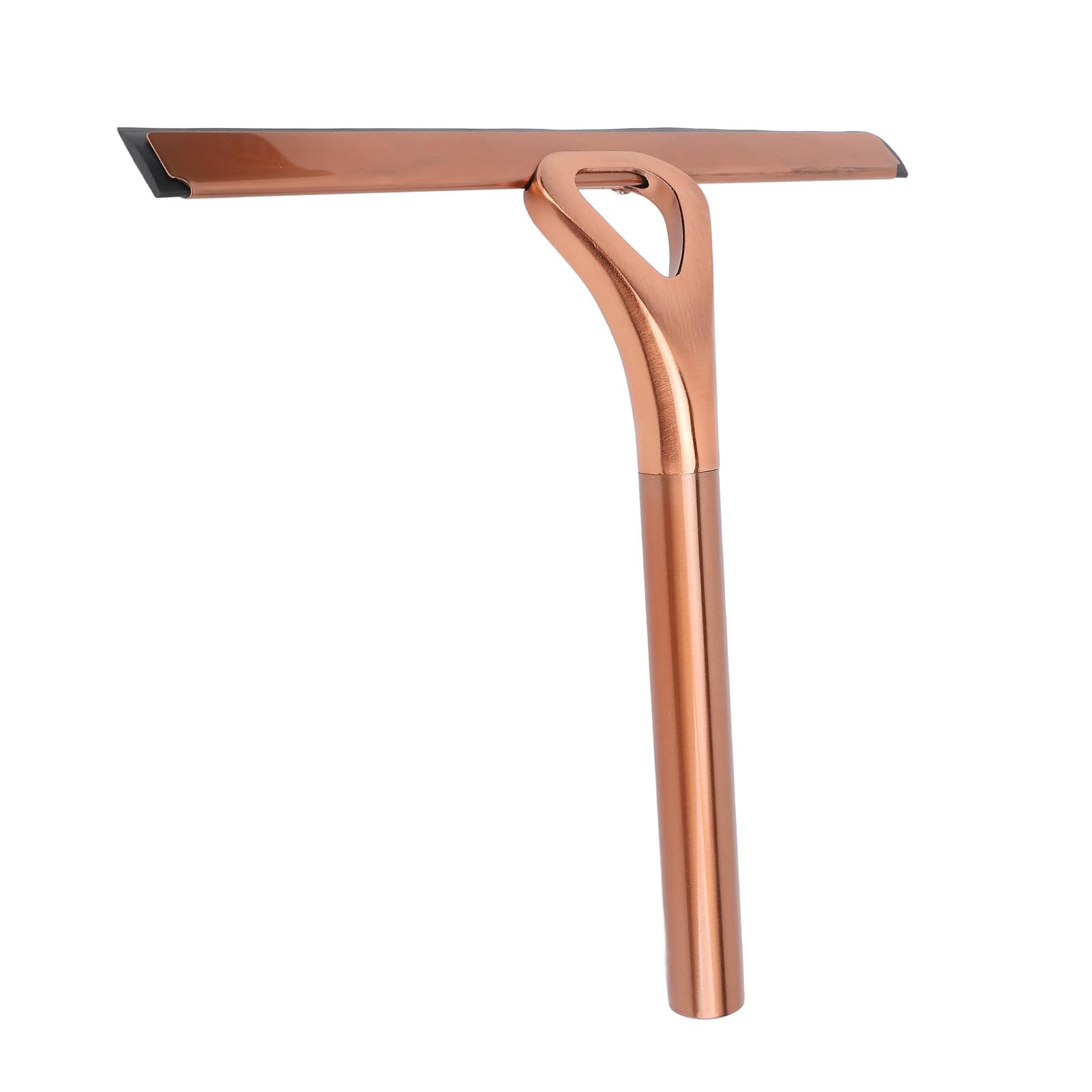 Shower Squeegee, Window Bathroom Squeegee Metal Shower Screen Wiper, Window Scraper Cleaner for Shower Glass Door (Bronze)