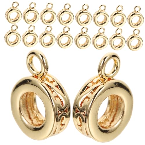 Perles tube cuivre avec boucle d'espacement pour bracelets DIY
