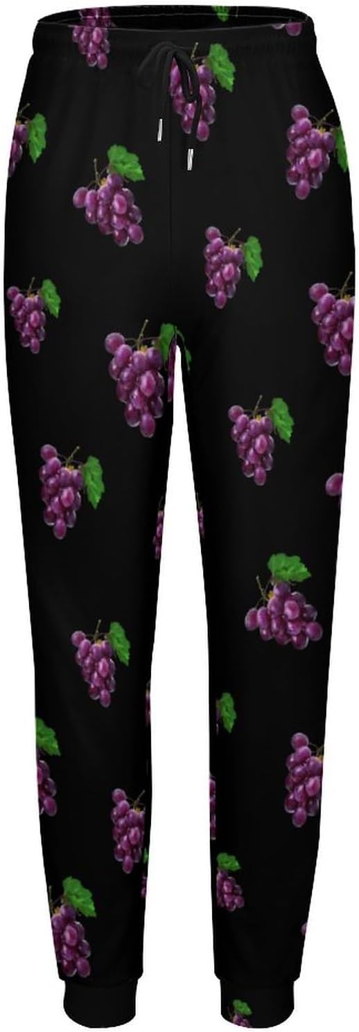 Purple Grape Fruit Soft Women's Sweatpants Novelty Running Joggers Pants Lounge Wear