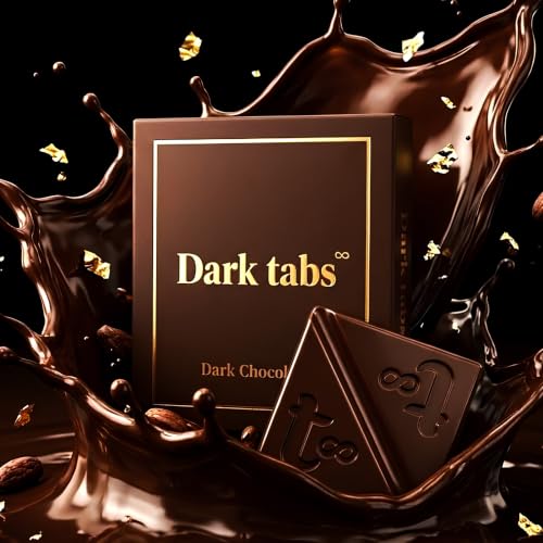 Image of Dark Tabs Chocolate for Couples | Premium Tabs Chocolate for Men & Women | Best Gift Set for Husband, Wife, Boyfriend & Girlfriend | Perfect for Valentine's Day, Wedding, Birthday & Anniversary