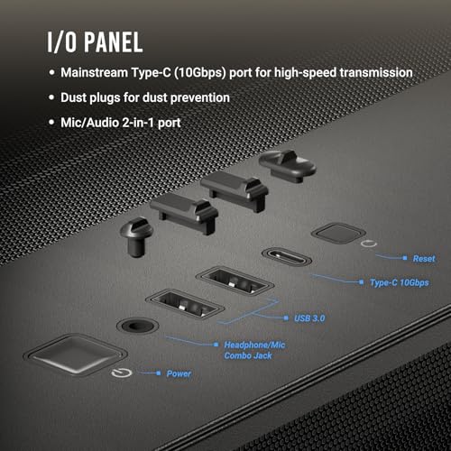 Antec C8 Wood, Fans not Included, Wooden Front Panel, Dual-Chamber Layout, Type-C, 360mm Radiator Support, Seamless TG Front & Side Panels, RTX 40 Compatible, Full-Tower E-ATX PC Case by Antec - Image 9
