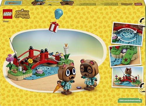 LEGO Animal Crossing - Promenade avec Méli et Mélo - Jeu de Construction - Figurines de Ratons Laveurs & Accessoires - Décoration de Chambre d'enfant DIY - Cadeau Gaming Fille ou Garçon 10 Ans 77059