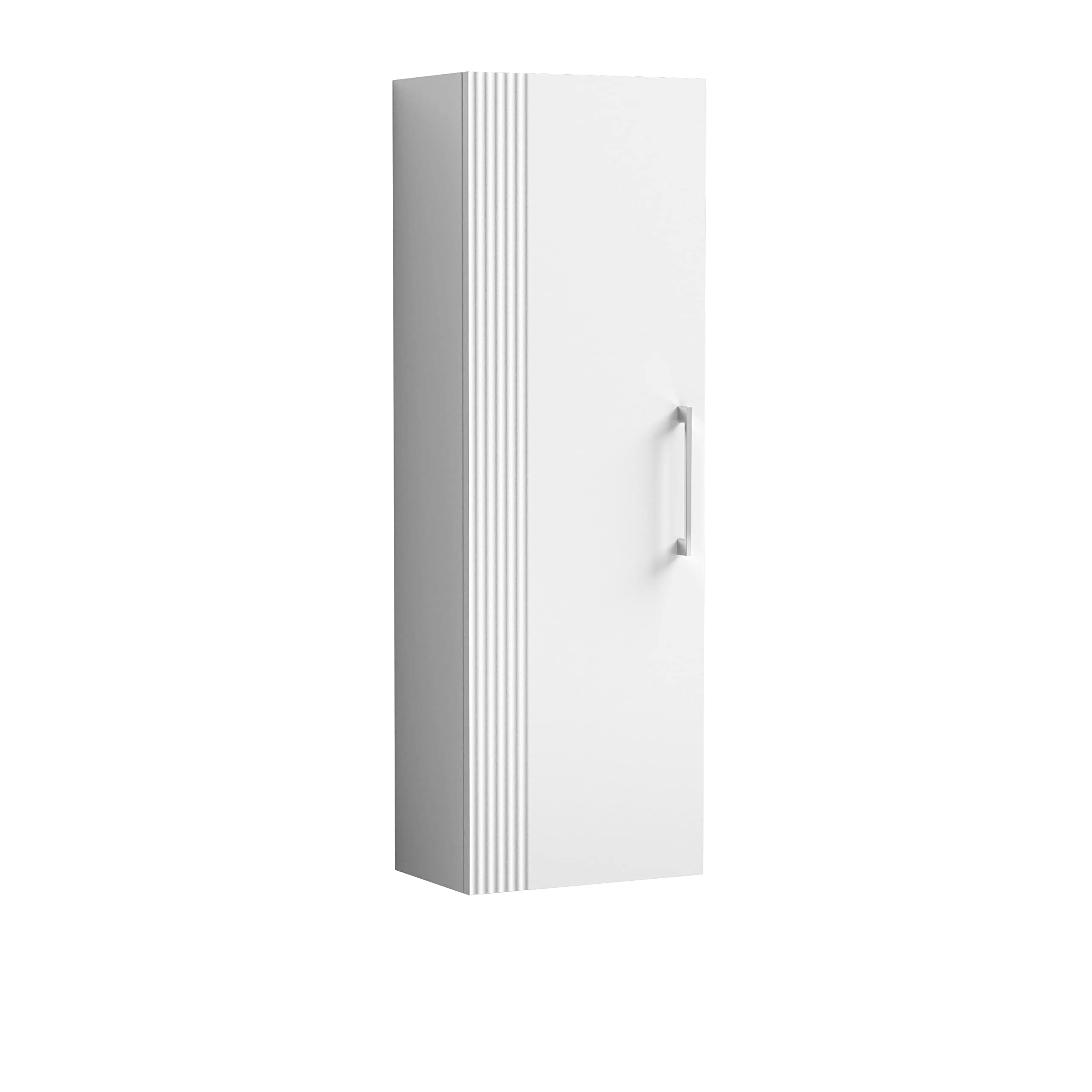 Nuie Satin White Deco Single Door Tall Wall Hung Storage Unit | | Mdf | 400Mm