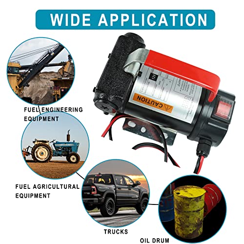 Dc 12V 175W Portable Dc Electric Fuel Transfer Pump Diesel Kerosene Oil Commercial Fuel Transfer Extractor Pump Motor Auto #TOP3