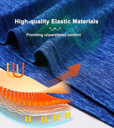 5 Pack Boys&Girls Athletic Quick Dry Long Sleeve Youth Performance Activewear T-Shirt for Kids 5