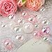 Jenaai 60 Pieces Plastic Ball Cake Toppers Bubble Balls Mini Balloon Cake Pearl Cupcake Toppers for Mermaid Birthday Party Baby Shower Wedding Anniversary Decor, Clear, Pink, White