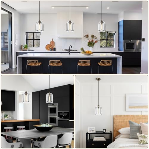 Image of Crystal Pendant Light Kitchen Island，Brass Hanging Pendants Lights
