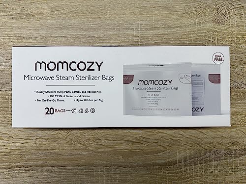 Momcozy Microwave Steam Bags, 20 Count