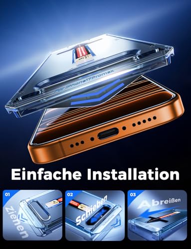 MAGIC JOHN 9H+ HD Schutzfolie für iPhone 17 Pro Max, 2er Set – Ansicht 3