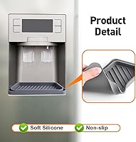 Vista 3 de Bandeja de goteo para refrigerador, dispensador de agua para nevera cortable para bandeja de agua, dispensador de silicona de grado alimenticio