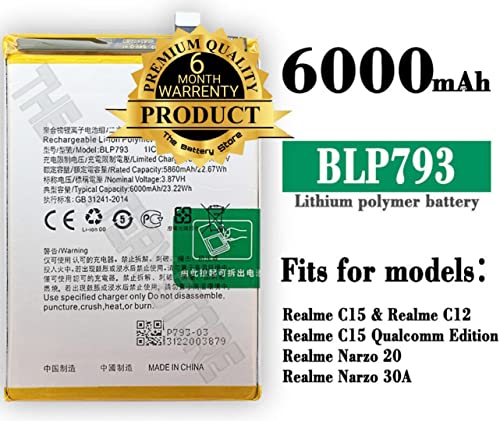 Image of Original BLP793 Battery for Oppo Norzo 30A / Norzo 30 pro / C25 / C11 C12 C13 C15 Battery with 6 Month Warranty***(B001200)