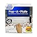 Camco 9-inch Pop-A-Plate Plastic Plate Dispenser | Ideal for Compact Spaces, RVs and Trailers | Mounts Under Cabinets or Shelves | Black (57006)