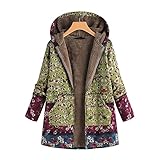 Women's Winter Floral Printed Fleece Jacket Casual Sherpa Lined Zip Up Fuzzy Jacket Coat with Pocket