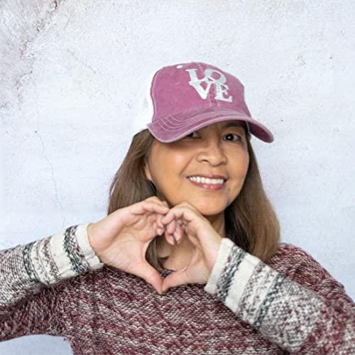 Popfizzy Love Hat For Women, Bling Trucker Hats, Cute Baseball Cap With Words, Love Sparkle Glitter Caps, Adjustable One Size #TOP4