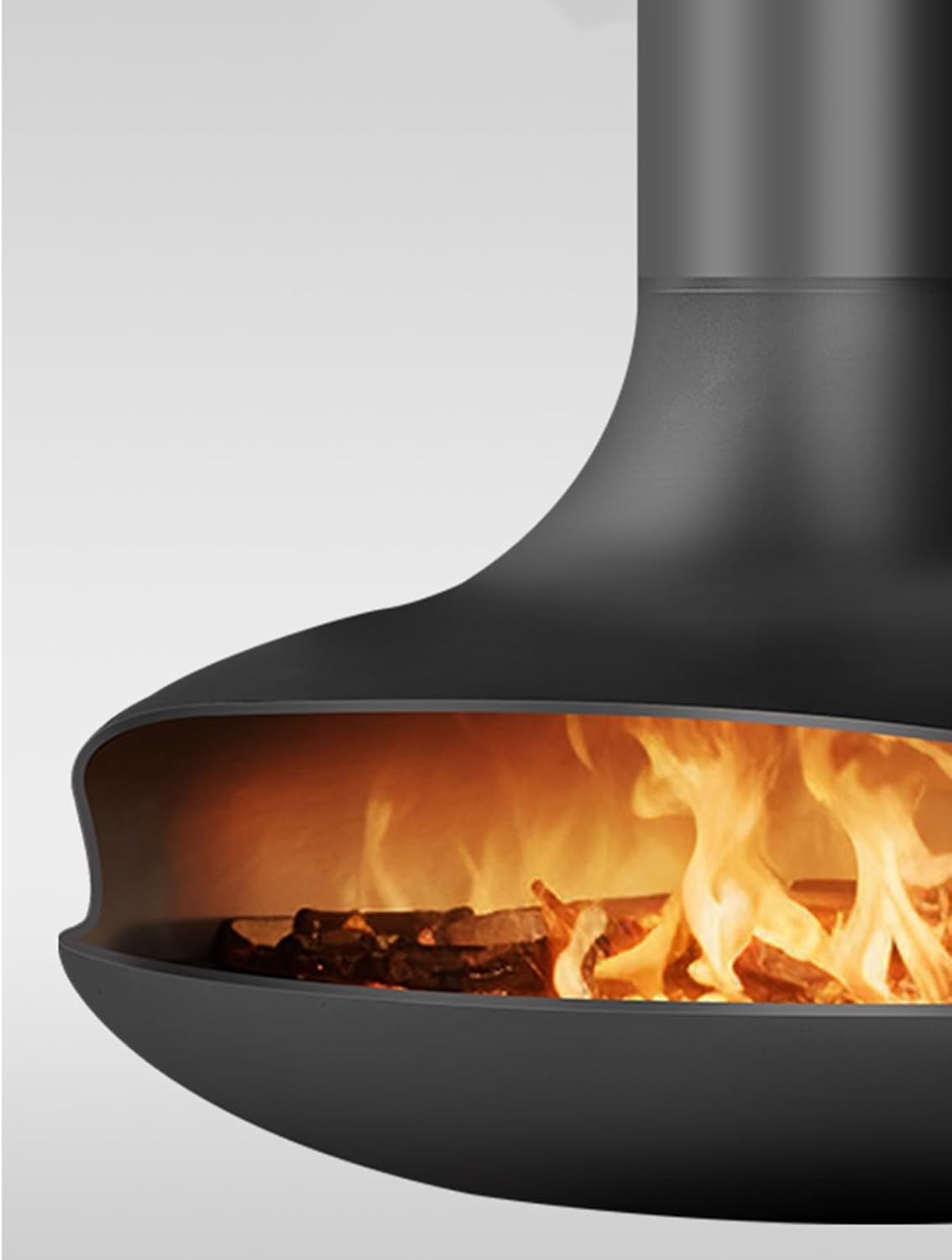 Fireplace Stove Hanging Wood-Burning Fireplace Home Villa Living Room Decoration Simulation Flame 3D Wood-Burning Version Fireplace Electric Fireplace(120cm)