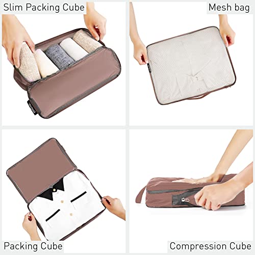 Bagail Ultralight Compression Cubes 7 Set - 3 Packing Cubes, 3 Organizers, and 1 Shoe Bag3