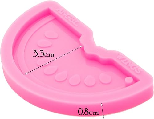 Miniatura 2 de Molde brillante para llavero estilo sandía, molde de silicona, molde de resina para llavero, collar, joyería, molde epoxi, molde para manualidades