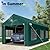 Quictent 12x20 ft Carport with Roll-up Ventilated Windows, Anti-Snow Car Port Heavy Duty Car Canopy RV Carport Canopy Portable Garage Shelter Boat Shelter with 4 Reinforced Steel Cables-Green