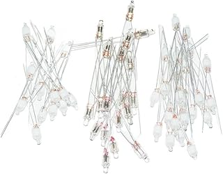 GatherTOOL 60Pcs/Set 4x10mm Standard Miniature Neon Light Indicator Neon Light Bulb Indicator 20 Bags Each Red, Blue and Green