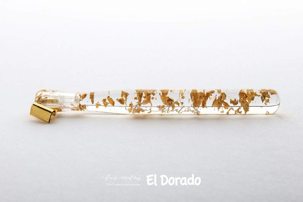 【稀少】Luis Creations エルドラド ペン軸 金箔入り 新品■ Amazon | Luis Creations 2-in-1 レジンタイプ 箔入り Penholder