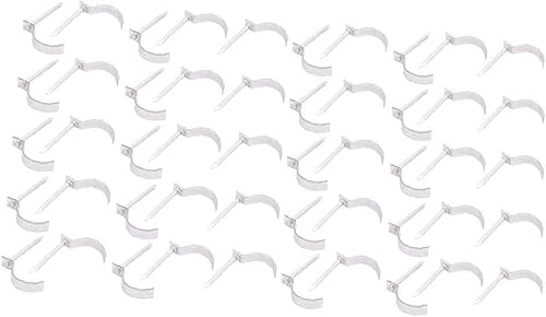 X-DREE 50pcs Carbon Steel One-Side Fixing Pipe Clamp Bracket Nail for 32mm Dia Pipe(50 piezas de acero al carbono de un solo lado de fijación