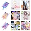KISSITTY 10.94 Yards Iridescent Polyester Ribbons 2-1/8Inch Rainbow Sheer Organza Ribbon Wide Shimmer Band Rainbow Wrapping Satin Ribbon for Gift Wrapping Craft Party Decoration Supplies #1