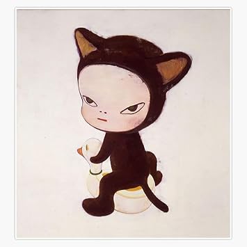 Leyland Designs Yoshitomo Nara - Kity Sticker Outdoor Rated Vinyl Sticker Decal for Windows, Bumpers, Laptops or Crafts 5"