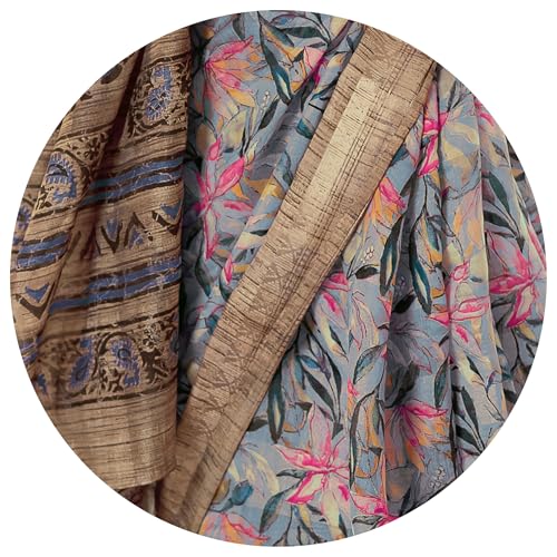 Image of MIRCHI FASHION Women Saree Cotton Blend Kalamkari Printed | Comfortable Office and Regular Daily Use Sari with Unstitched Blouse Piece