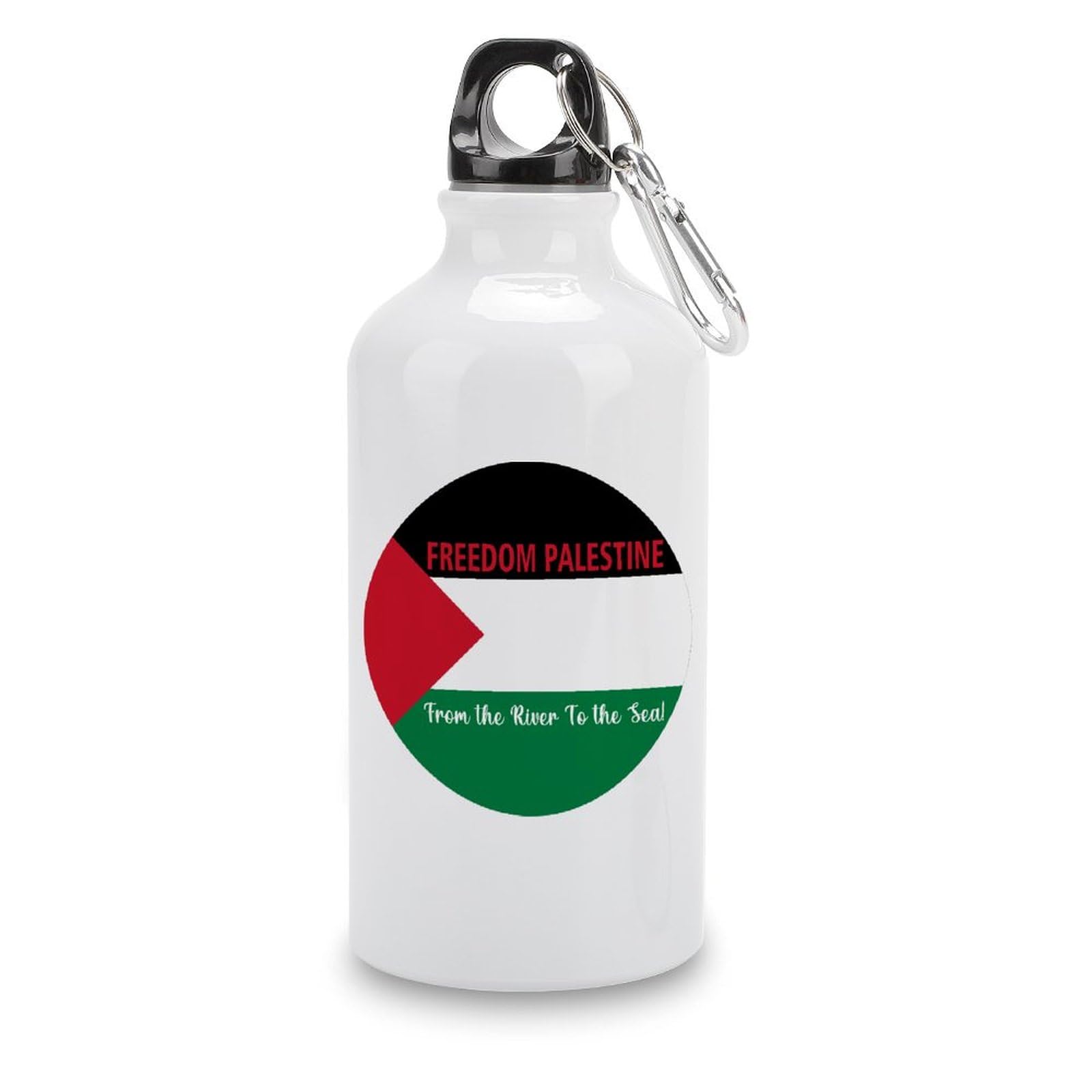From The River To The Sea Water Bottles Palestine National Flag Water Bottles Insulated 14 OZ Portable Bike Water Bottle for Hiking Camping Survival Travel