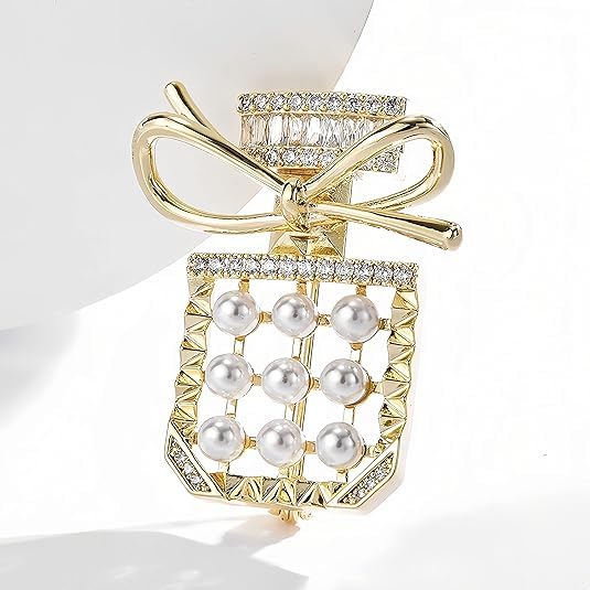 Image of Rhinestone Flower Brooch Austrian Crystal Flower Pin 18k Gold Plated Floral Brooch Lapel Pin Jewelry Mother's Day Birthday Gifts for Mom Wife