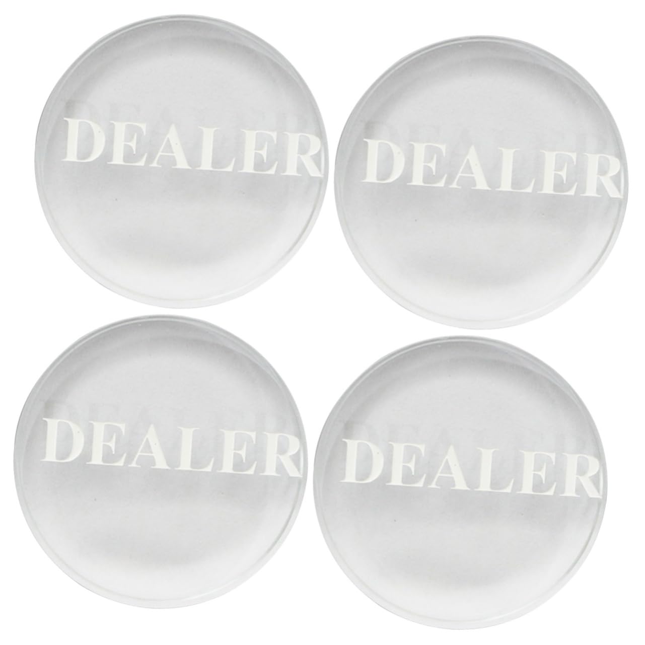TOYANDONA 4piezas Botón De Póker Resistente y Transparente Accesorio Profesional para Póker para Jugadores Casual y Competitivos