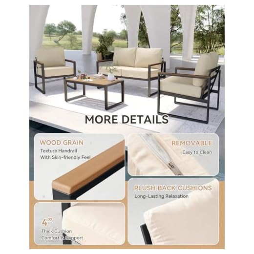 Aoxun 4-Piece Outdoor Patio Furniture Set