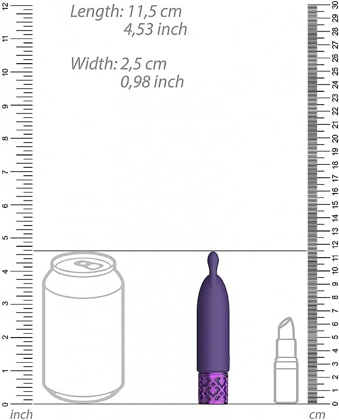 Royal Gems Twinkle Bullet W/Ears Purple ROY009PUR