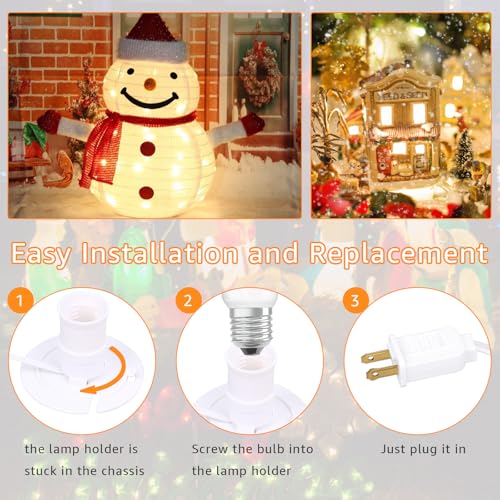 Lampe de rechange E26 E27 extérieur plaque universelle Wisemen Père Noël - 5