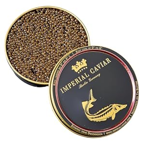 Imperial Caviar® Imperial Baerii - 30g Premium Kaviar Malossol - Imperial Baerii Kaviar Dose aus Aquakultur - Feinkost Geschenk für Feinschmecker - Frisch & Expressversand