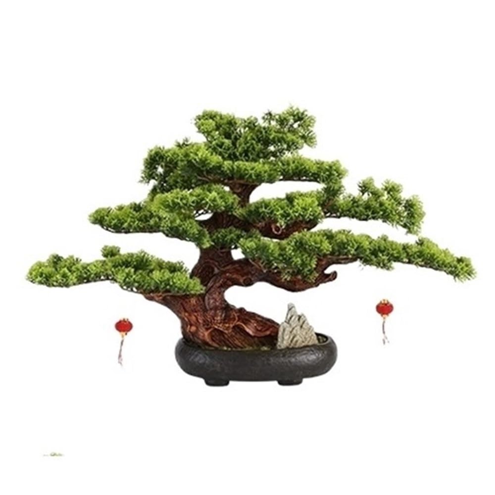 IUokLU Artificial Bonsai Home Entrance Decoration Artificial Bonsai Tree With Pot Living Room Office Hotel Fake Ornaments