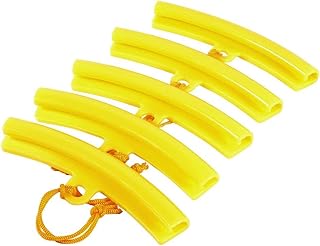 5 protectores de llanta de cambio de neumáticos, protección de llanta de neumáticos, protección para borde de rueda para montaje desmontar neumáticos con agujeros y cuerdas, color amarillo