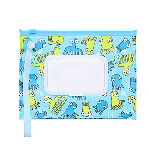 Bolsa de cosméticos Caja de pañuelos portátil Flip Cover Snap-Strap Estuche de transporte Accesorios para cochecito(5)