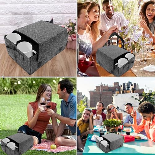 Portavasos para caravan con 6 compartimentos, accesorio para motorhome miniatura 6